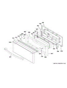 Upper Door parts for Ge Range PGS960YP4FS from AppliancePartsPros.com