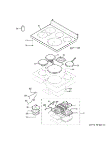 Cooktop parts for Ge Range PHB920BJ8TS from AppliancePartsPros.com
