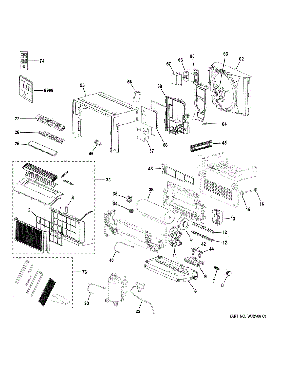 parts-for-ge-phnt10cch1-room-air-conditioner-parts