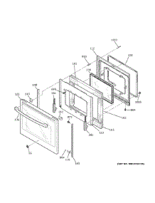 Door parts for Ge Range PHS930BP3TS from AppliancePartsPros.com