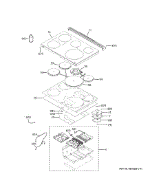 Induction Control Tray parts for Ge Range PHS930YPCFS from AppliancePartsPros.com
