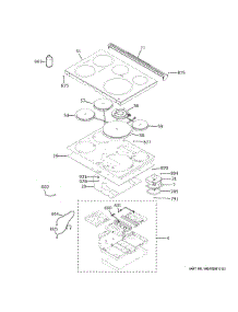 Cooktop parts for Ge Range PHS93EYP1FS from AppliancePartsPros.com