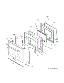 Door parts for Ge Range PHS93EYP1FS from AppliancePartsPros.com