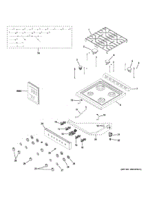 Control Panel Cooktop parts for Ge Range PLS624DT1BB from AppliancePartsPros.com