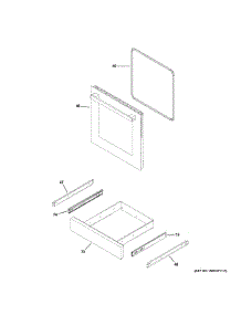 Door Drawer Parts parts for Ge Range PLS624DT1BB from AppliancePartsPros.com