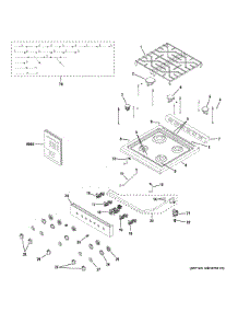 Control Panel Cooktop parts for Ge Range PLS624RT3SS from AppliancePartsPros.com
