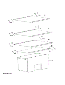 Shelves Drawer parts for Ge Refrigerator PPV10R5YRBBB from AppliancePartsPros.com