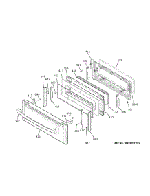 Upper Door parts for Ge Range PS960YP8FS from AppliancePartsPros.com