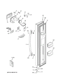 Freezer Door parts for Ge Refrigerator PSE26KGECEWW from AppliancePartsPros.com