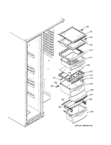 Fresh Food Shelves parts for Ge Refrigerator PSE26KSEFESS from AppliancePartsPros.com