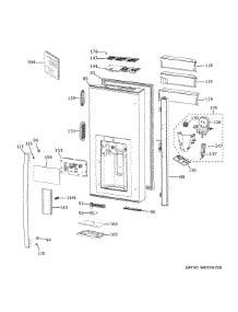 Dispenser Door parts for Ge Refrigerator PVD28BYNDFS from AppliancePartsPros.com