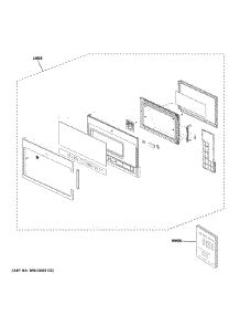 Door Parts parts for Ge Microwave PVM9005FM9DS from AppliancePartsPros.com