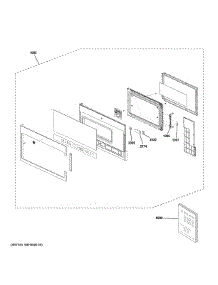 Door Parts parts for Ge Microwave PVM9005RY1SS from AppliancePartsPros.com