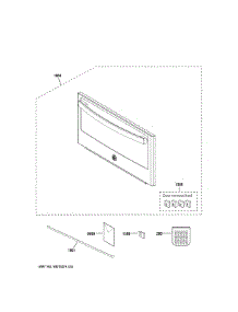 Door Parts parts for Ge Microwave PWB7030EL4ES from AppliancePartsPros.com