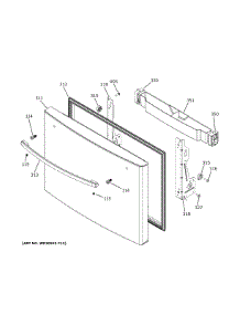 Freezer Door parts for Ge Refrigerator PWE23KYNGFS from AppliancePartsPros.com