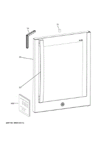 Door parts for Ge Refrigerator PWS06DSPCSS from AppliancePartsPros.com