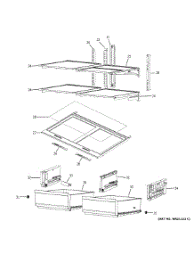 Refrigerator Shelves parts for Ge Refrigerator PXD22BYPCFS from AppliancePartsPros.com