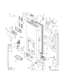 Dispenser Door parts for Ge Refrigerator PYE22PSKLSS from AppliancePartsPros.com