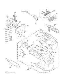 Ice Maker Dispenser parts for Ge Refrigerator PZS23KGECFBB from AppliancePartsPros.com