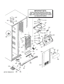 Freezer Section parts for Ge Refrigerator PZS23KGECFBB from AppliancePartsPros.com