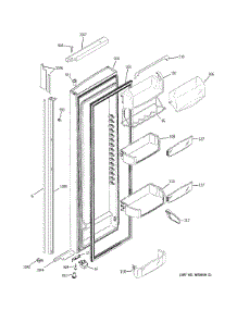 Fresh Food Door parts for Ge Refrigerator PZS23KPECFBV from AppliancePartsPros.com