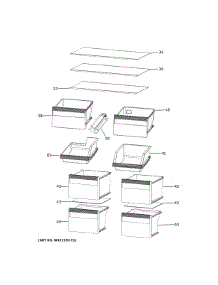 Shelves Drawers parts for Ge Refrigerator QHE16HYPAFS from AppliancePartsPros.com