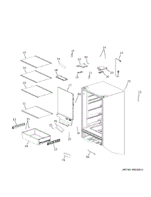 Fresh Food Section parts for Ge Refrigerator QJS15HYRBFS from AppliancePartsPros.com