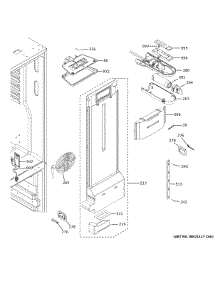 Fresh Food Section parts for Ge Refrigerator QNE27JBMTFTS from AppliancePartsPros.com