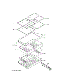 Fresh Food Shelves parts for Ge Refrigerator QNE27JBMTFTS from AppliancePartsPros.com