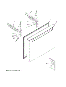 Freezer Door parts for Ge Refrigerator QNE27JSMNFSS from AppliancePartsPros.com