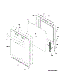 Door Parts parts for Ge Range RAS200DM3WW from AppliancePartsPros.com