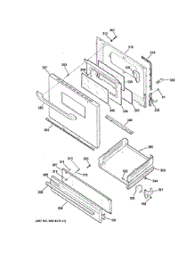 Door Drawer Parts parts for Ge Range RGB526DEH3WW from AppliancePartsPros.com
