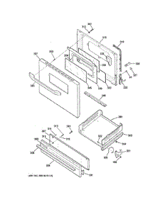 Door Drawer Parts parts for Ge Range RGB526DET3BB from AppliancePartsPros.com
