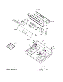 Control Panel Cooktop parts for Ge Range RGB530DEH2BB from AppliancePartsPros.com