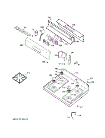 Control Panel Cooktop parts for Ge Range RGB780DEH1WW from AppliancePartsPros.com