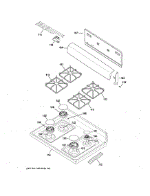 Cooktop parts for Ge Range RGBS300DM2BB from AppliancePartsPros.com
