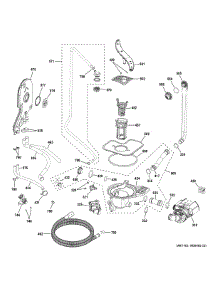 Motor-Pump Mechanism parts for Ge Dishwasher UDT165SIV0II from AppliancePartsPros.com