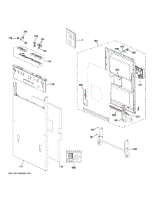 Escutcheon & Door Assembly parts for Ge Dishwasher UDT165SIV0II from AppliancePartsPros.com