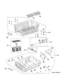 Rack Assemblies parts for Ge Dishwasher UDT165SIV0II from AppliancePartsPros.com