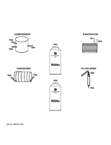Lokring Connectors parts for Ge Refrigerator UNC15NPWBII from AppliancePartsPros.com