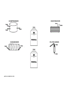Lokring Connectors parts for Ge Refrigerator UNC15NPWCII from AppliancePartsPros.com