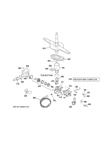 Motor Pump Mechanism parts for Ge Refrigerator VDF200PM70BB from AppliancePartsPros.com