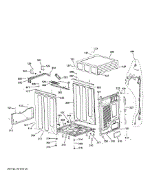 Cabinet & Top Panel parts for Ge Dryer VFD31GSSR0WW from AppliancePartsPros.com