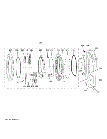 Front Panel & Door parts for Ge Dryer VFD31GSSR0WW from AppliancePartsPros.com