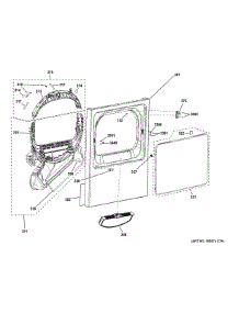 Front Panel Door parts for Ge Dryer VTD52EASR1WB from AppliancePartsPros.com