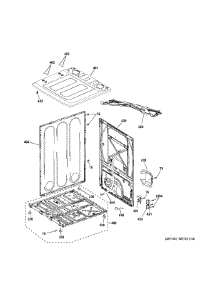 Cabinet Top Panel parts for Ge Dryer VTD56EASV1WB from AppliancePartsPros.com
