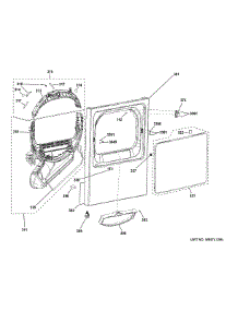 Front Panel Door parts for Ge Range VTD56GASV0WB from AppliancePartsPros.com