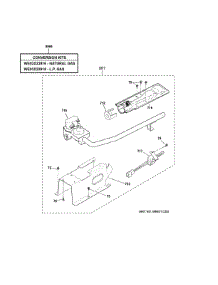 Gas Valve Burner Assembly parts for Ge Range VTD56GASV0WB from AppliancePartsPros.com