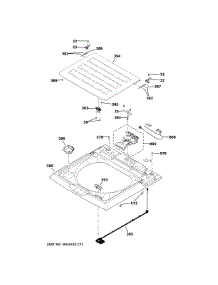 Top Panel Lid parts for Ge Washer VTW525ASR3WB from AppliancePartsPros.com