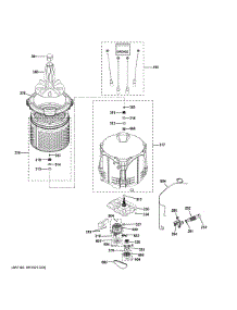 Tub Motor parts for Ge Washer VTW565ASV0WB from AppliancePartsPros.com